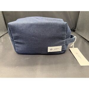 AG Adriano Goldschmied Toiletry Cosmetic Shaving Bag Blue Denim Case NEW